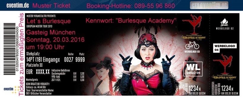 Let`s Burlesque! München 20.03.2016 19 Uhr -  Burlesque Academy Special